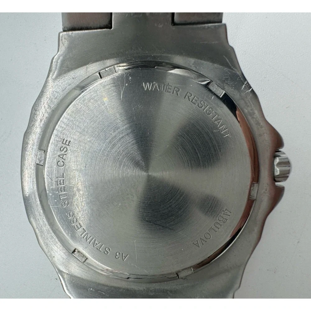 Bulova Marine Star 96B21 Mens Watch Black Carbon Fiber Dial Stainless needs bat
